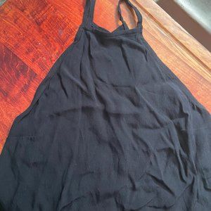 Lucy Love Black High Neck with Side Slits Tank Top